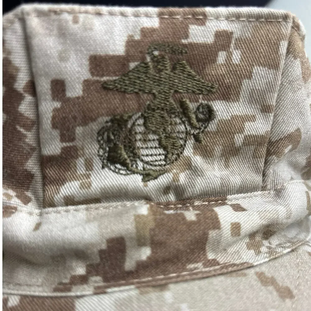 USMC Desert MARPAT Garrison Cap Digital Camo EGA Emblem Marine Corps